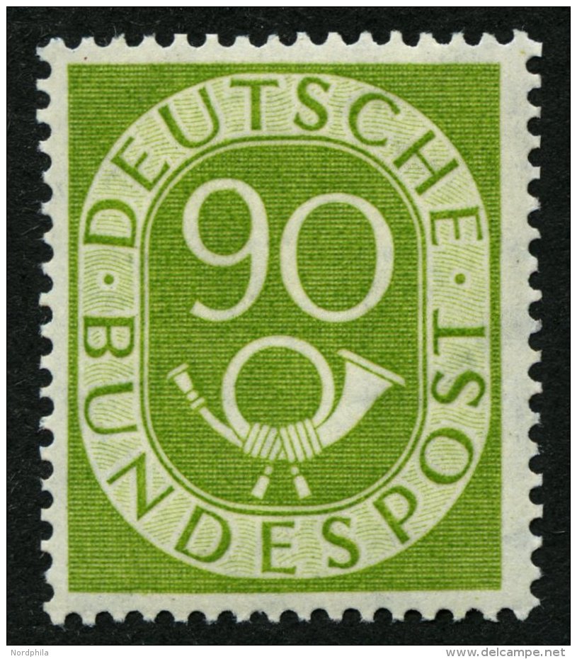 BUNDESREPUBLIK 138 **, 1952, 90 Pf. Posthorn, Pracht, Mi. 550.- - Used Stamps