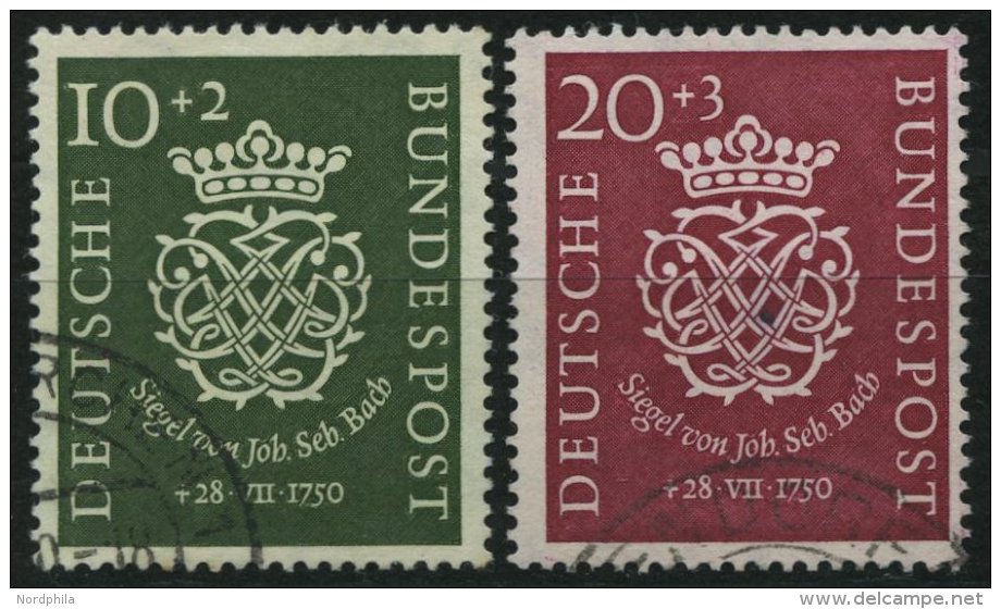 BUNDESREPUBLIK 121/2 O, 1950, Bach, &uuml;blich Gez&auml;hnt Pracht, Mi. 100.- - Used Stamps