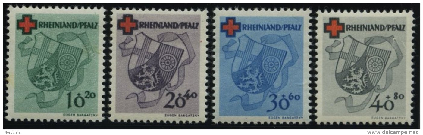 RHEINLAND PFALZ 42-45 **, 1949, Rotes Kreuz, Prachtsatz, Mi. 85.- - Other & Unclassified