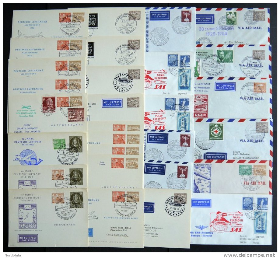 GANZSACHEN Privatpost: 1952-61, Interessantes Lot Von 30 Privatpost-Ganzsachenumschl&auml;gen-bzw. Karten, Gebraucht Und - Collections