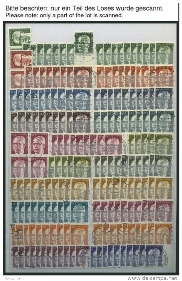 LOTS O, 1966-73, Saubere Dublettenpartie, Komplett, Meist 8-10x, Feinst/Pracht, Mi. Ca. 1700.- - Used Stamps