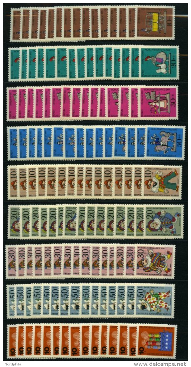 LOTS **, 1969-73, Wofa, Je 15 Prachts&auml;tze - Used Stamps