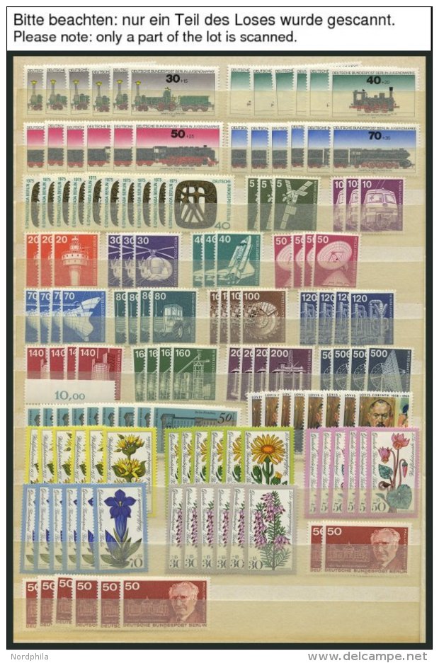 LOTS **, 1969-80, Saubere Dublettenpartie Kompletter Ausgaben, Meist 5-10x, Pracht, Mi. Ca. 3000.- - Used Stamps