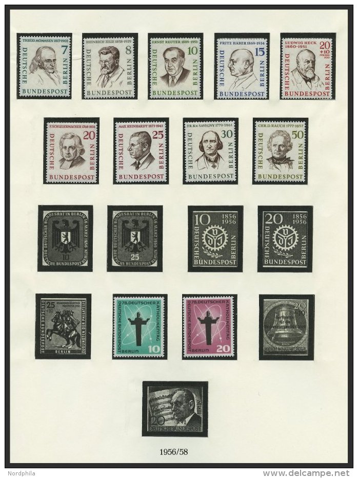 SAMMLUNGEN **, Komplette Postfrische Sammlung Berlin Von 1957-81 Im Lindner Falzlosalbum (Text Ab 1948), Prachterhaltung - Collections