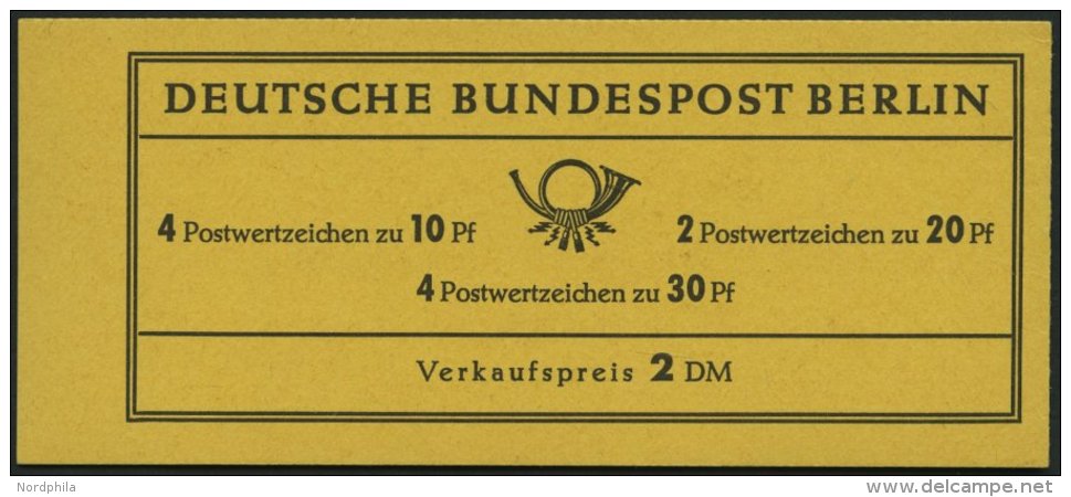 ZUSAMMENDRUCKE MH 5d **, 1966, Markenheftchen Brandenburger Tor, 4. Deckelseite Unbedruckt, Pracht, Mi. 60.- - Se-Tenant