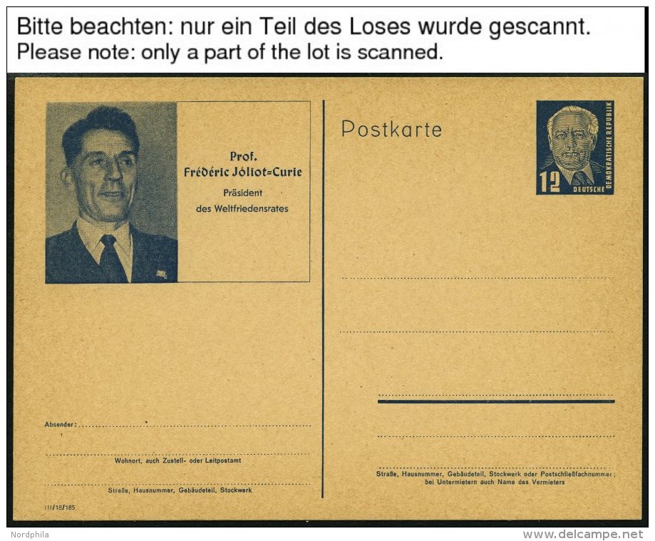 GANZSACHEN A. P40/02-P 109/03 BRIEF, 1950-1990, 150 Meist Verschiedene Ganzsachen, Ungebraucht Und Gebraucht, Dabei Eini - Other & Unclassified