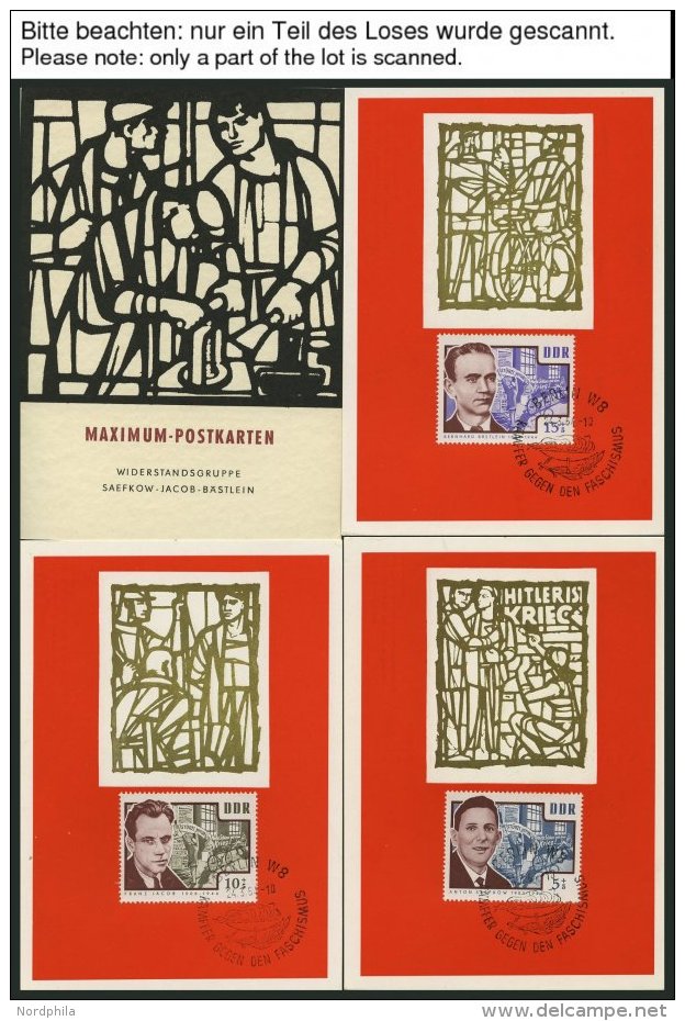 LOTS Mk BRIEF, 1957-64, Antifaschisten, 11 Verschiedene Ausgaben Auf Maximumkarten, Pracht - Collections