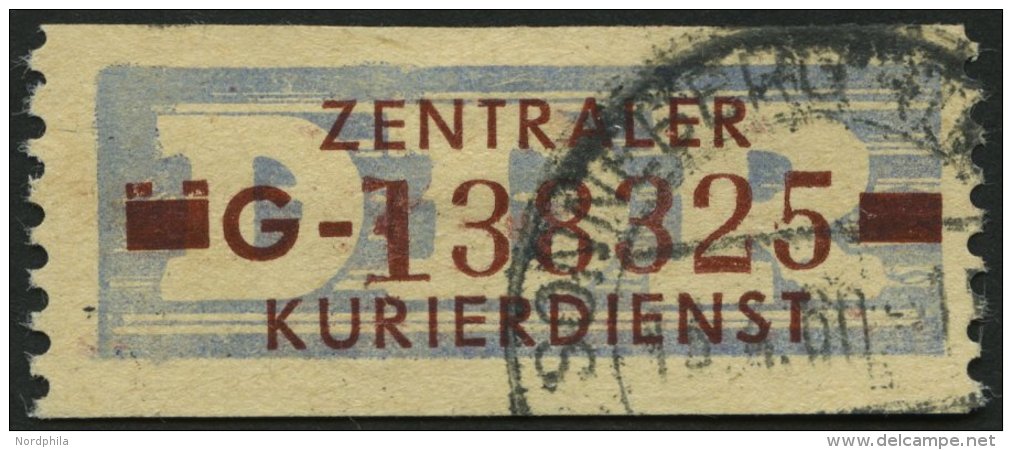 DIENSTMARKEN B D 20IIG O, 1958, 10 Pf. Violettultramarin/braunrot, Buchstabe G, Mit Abart Zwei Kl&ouml;tze &uuml;ber Lin - Other & Unclassified