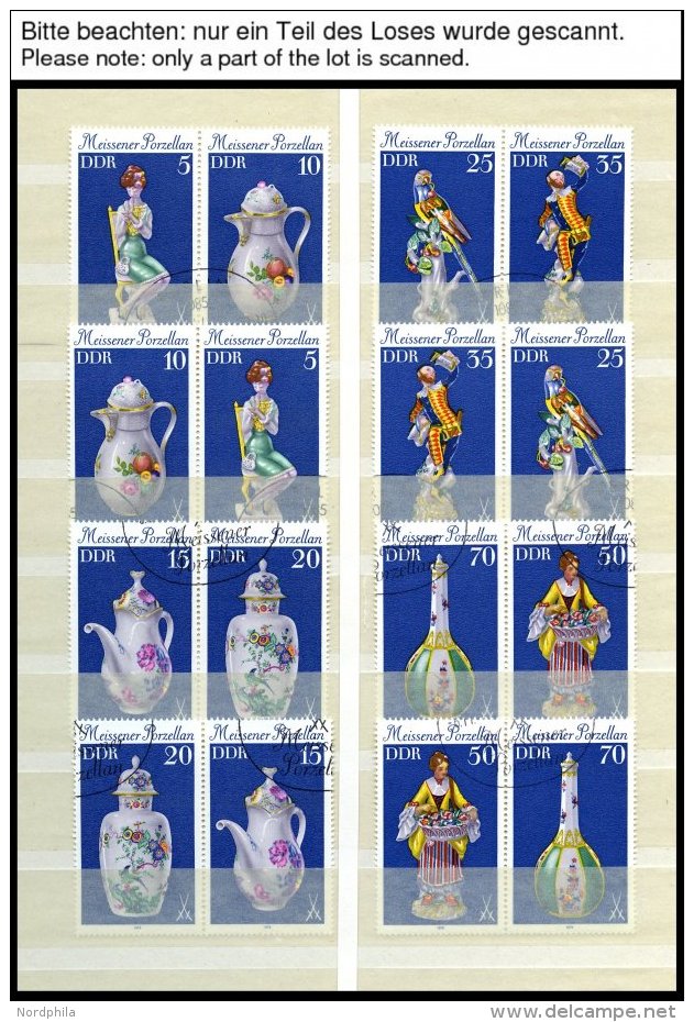DDR 2464-71 O, 1979, Meissener Porzellan, Alle 32 Zusammendrucke Komplett (W Zd 423-38 Und S Zd 183-98), Pracht - Used Stamps