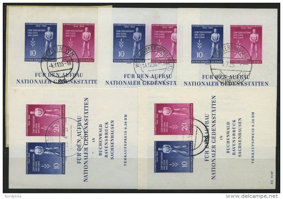 DDR Bl. 11 O, 1955, Block Faschismus, 5x, Mit Tagesstempel, Fast Nur Pracht, Mi. 175.- - Used Stamps