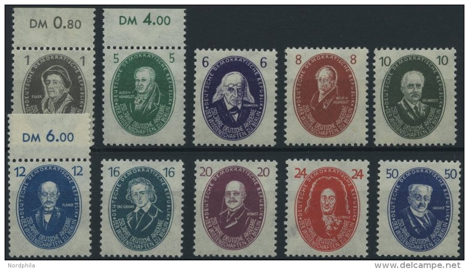 DDR 261-70 **, 1950, 250-Jahr-Feier, Prachtsatz, Mi. 140.- - Used Stamps