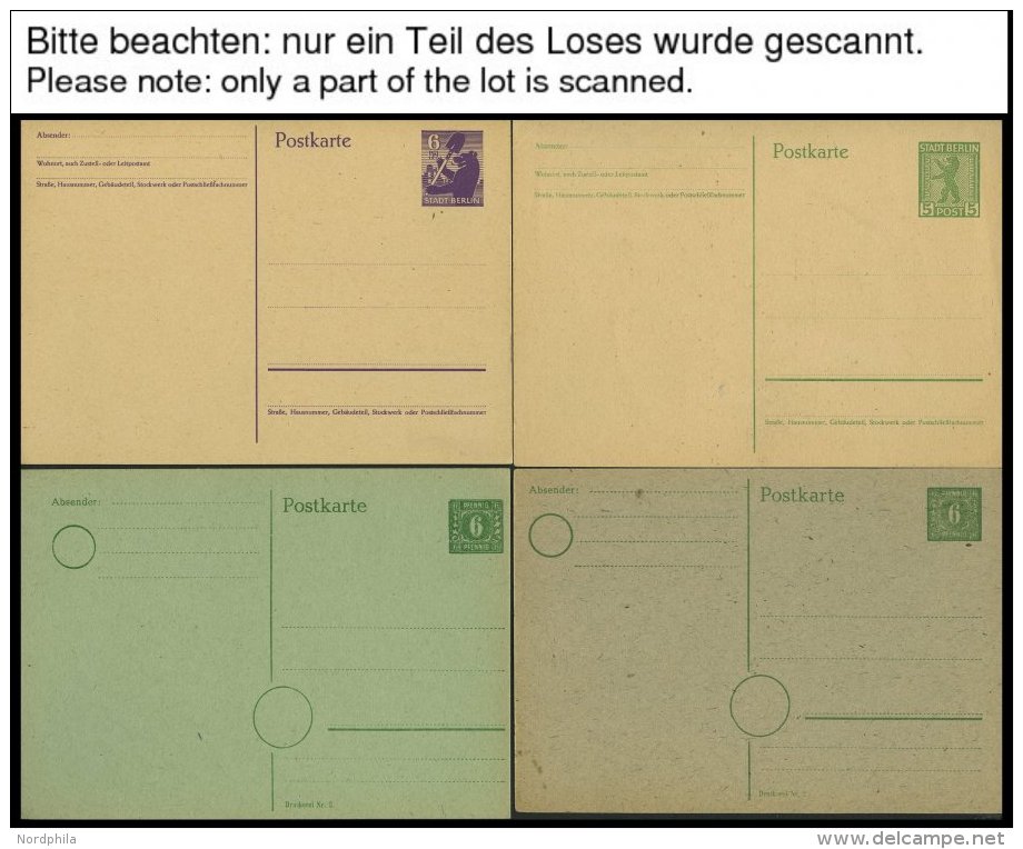 SAMMLUNGEN, LOTS Aus P 1-35 BRIEF, 1945-53, 24 Verschiedene Ungebrauchte Ganzsachenkarten, Fast Nur Prachterhaltung, Mi. - Other & Unclassified