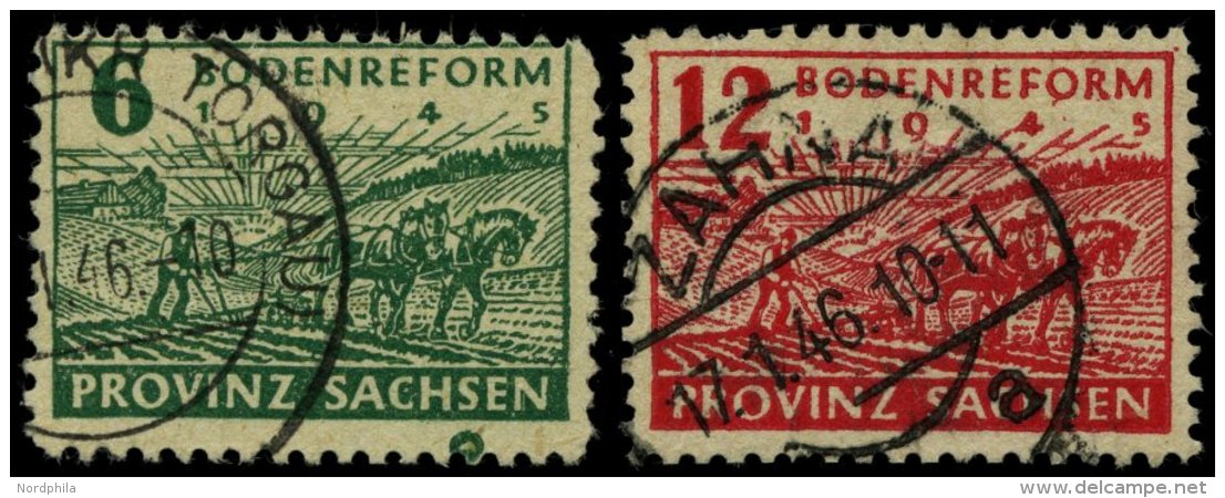 PROVINZ SACHSEN 85/6waA O, 1945, Bodenreform, Vierseitig Gez&auml;hnt, Pracht, Gepr. Schulz, Mi. 60.- - Other & Unclassified