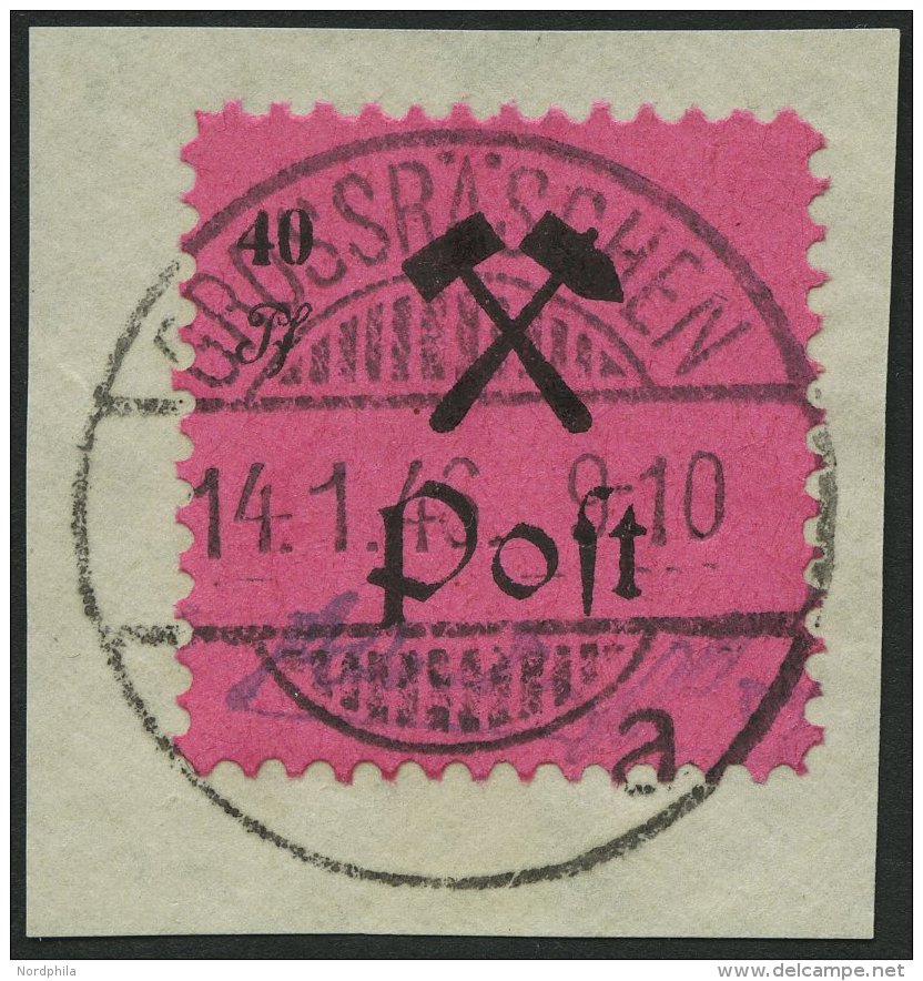 GROSSR&Auml;SCHEN 27bI BrfStk, 1945, 40 Pf. Schwarz Auf Rosalila, Type I, Prachtbriefst&uuml;ck, Mi. (220.-) - Private & Local Mails