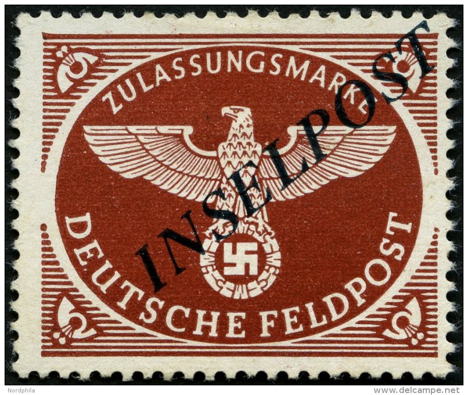 FELDPOSTMARKEN 10Ad (*), 1944, Agramer Aufdruck, Gez&auml;hnt, Aufdruck Blauschwarz, Ohne Gummi Sonst Pracht, Fotobefund - Occupation 1938-45