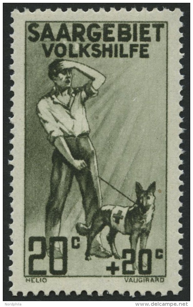 SAARGEBIET 104III **, 1926, 20 Pf. Volkshilfe Mit Abart Apostroph Zwischen L Und K In Volkshilfe Retuschiert (wei&szlig; - Other & Unclassified