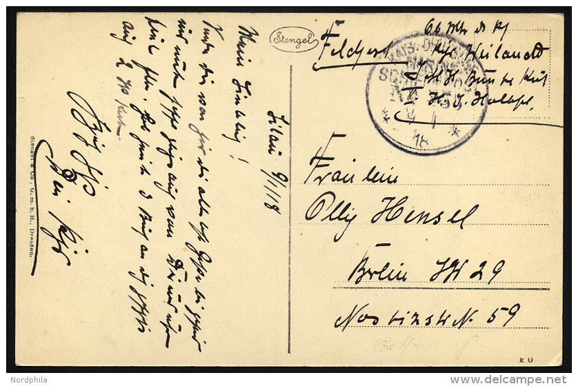 MSP VON 1914 - 1918 235 (2. Halbflottille Der Handelsschutzflottille), 9.1.1918, Feldpost-Ansichtskarte Von Bord Der S.M - Maritime