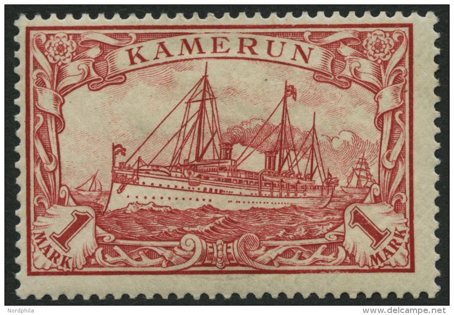 KAMERUN 16 *, 1900, 1 M. Rot, Ohne Wz., Falzreste, Pracht, Mi. 80.- - Cameroun