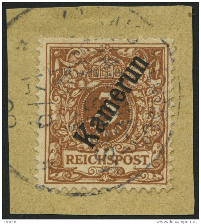 KAMERUN 1b BrfStk, 1898, 3 Pf. Hellockerbraun, MSP-Stempel Nr. 9 (12.9.98), Prachtbriefst&uuml;ck, Gepr. J&auml;schke-L. - Cameroun
