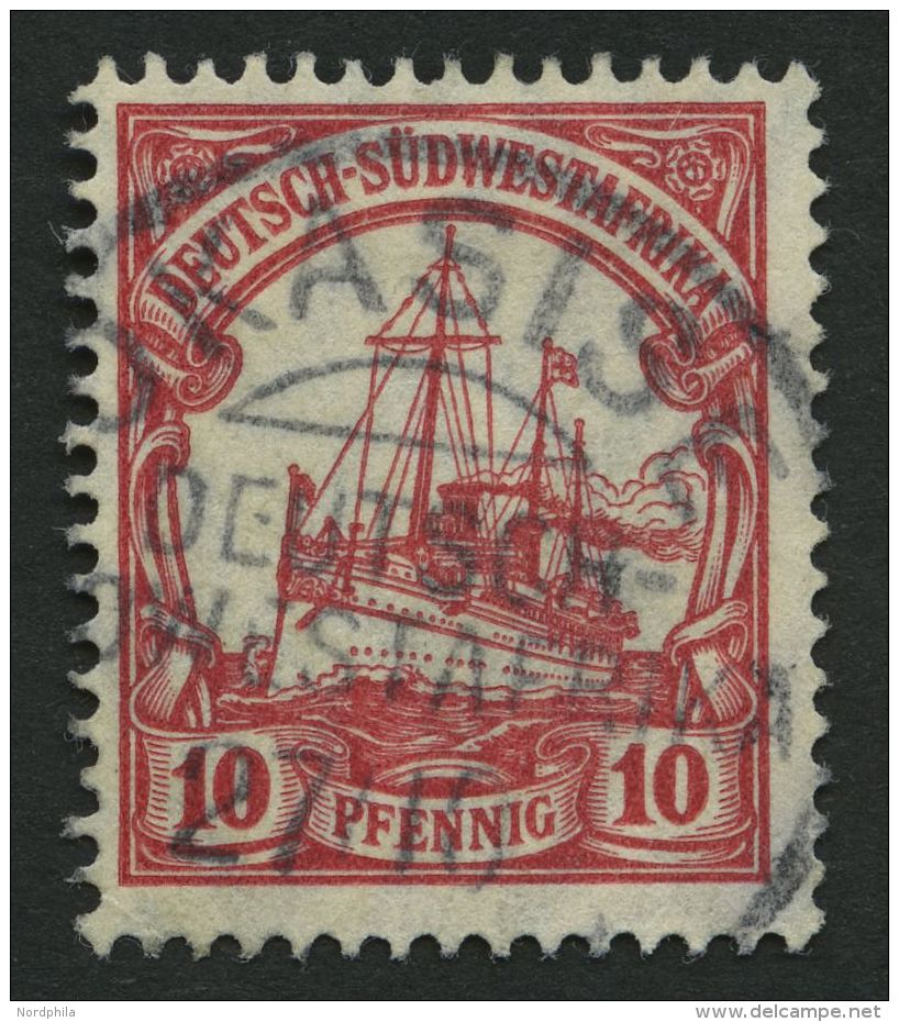 DSWA 26 O, OKASISE Auf 10 Pf. Karminrot, Pracht - German South West Africa