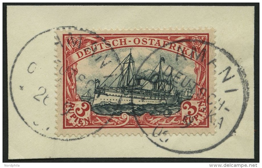 DEUTSCH-OSTAFRIKA 21b BrfStk, 1901, 3 R. Dunkelrot/gr&uuml;nschwarz, Ohne Wz., Stempel AMANI, Prachtbriefst&uuml;ck - German East Africa