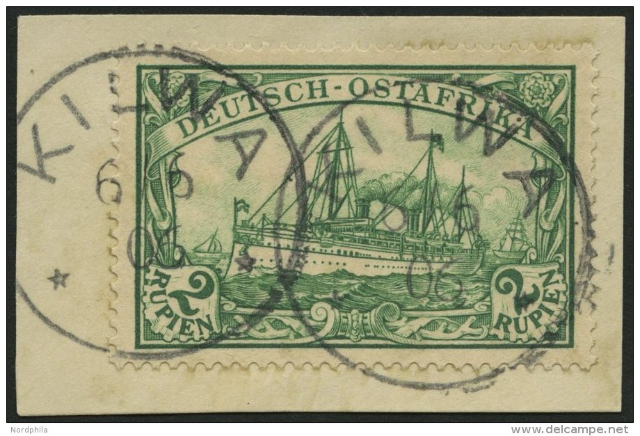 DEUTSCH-OSTAFRIKA 20 BrfStk, 1901, 2 R. Dunkelsmaragdgr&uuml;n, Ohne Wz., Stempel KILWA, Prachtbriefst&uuml;ck, Mi. (100 - German East Africa