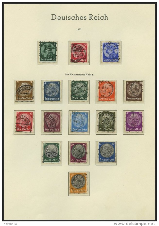 SAMMLUNGEN O,BrfStk,Brief , Interessante Gestempelte Sammlung Dt. Reich Von 1933-45 Im Lindner Falzlosalbum Mit Vielen G - Used Stamps