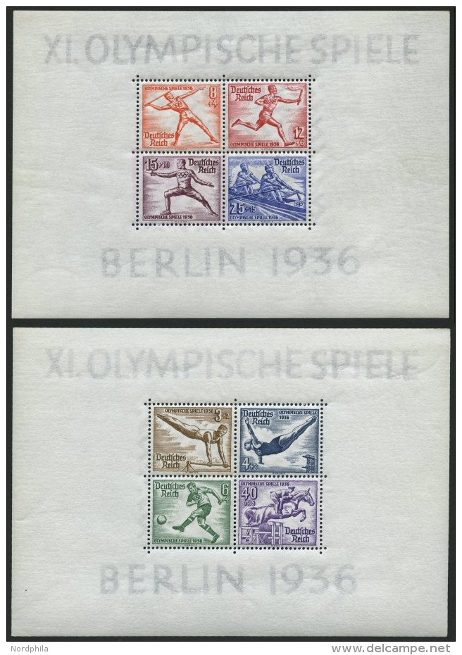 Dt. Reich Bl. 5/6 **, 1936, Blockpaar Olympische Spiele, Pracht, Mi. 260.- - Used Stamps