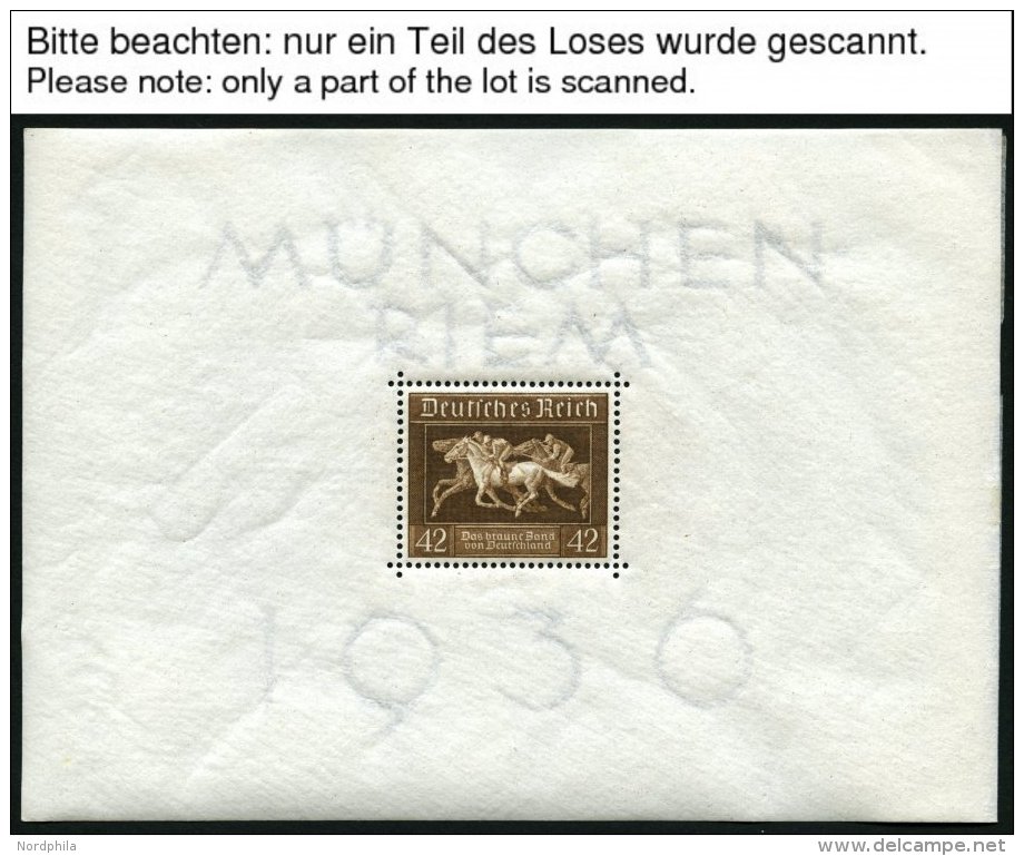 Dt. Reich Bl. 4 *, 1936, Block M&uuml;nchen-Riem, 9x Feinst (Einzelmarken Alle Postfrisch Pracht), Mi. 144.- - Used Stamps