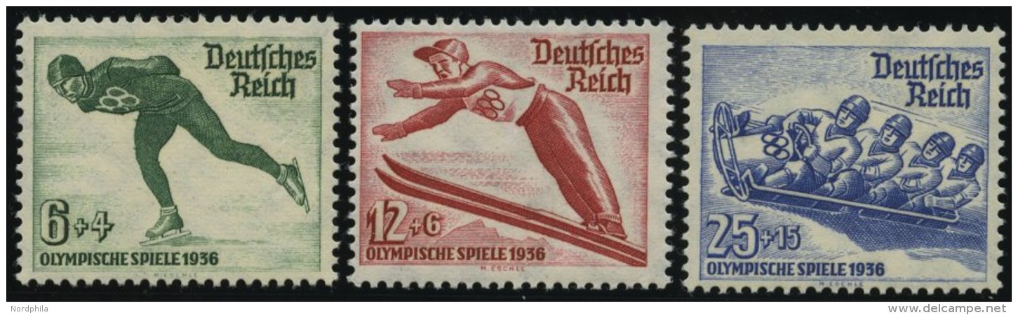 Dt. Reich 600-02 **, 1935, Olympische Winterspiele, Prachtsatz, Mi. 65.- - Used Stamps