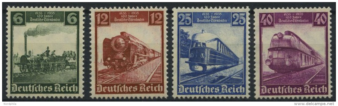 Dt. Reich 580-83 **, 1935, 100 Jahre Eisenbahn, Prachtsatz, Mi. 130.- - Other & Unclassified