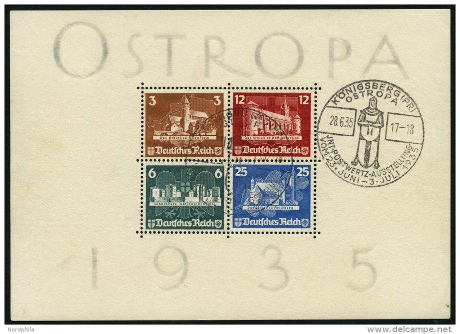 Dt. Reich Bl. 3 O, 1935, Block OSTROPA, Sonderstempel, Pracht, Mi. 1100.- - Used Stamps