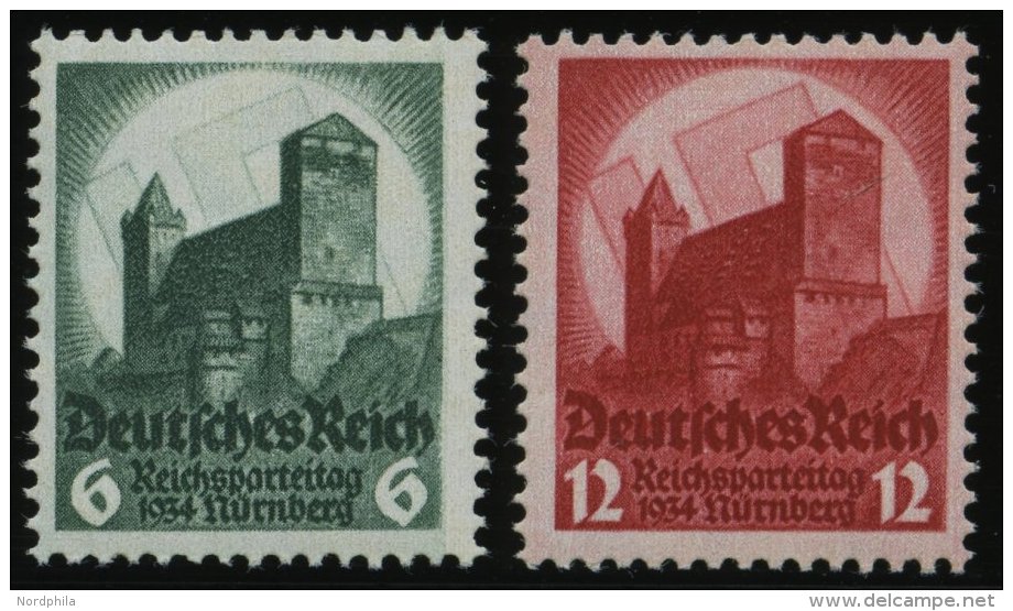 Dt. Reich 546/7 **, 1934, Reichsparteitag, Pracht, Mi. 85.- - Other & Unclassified