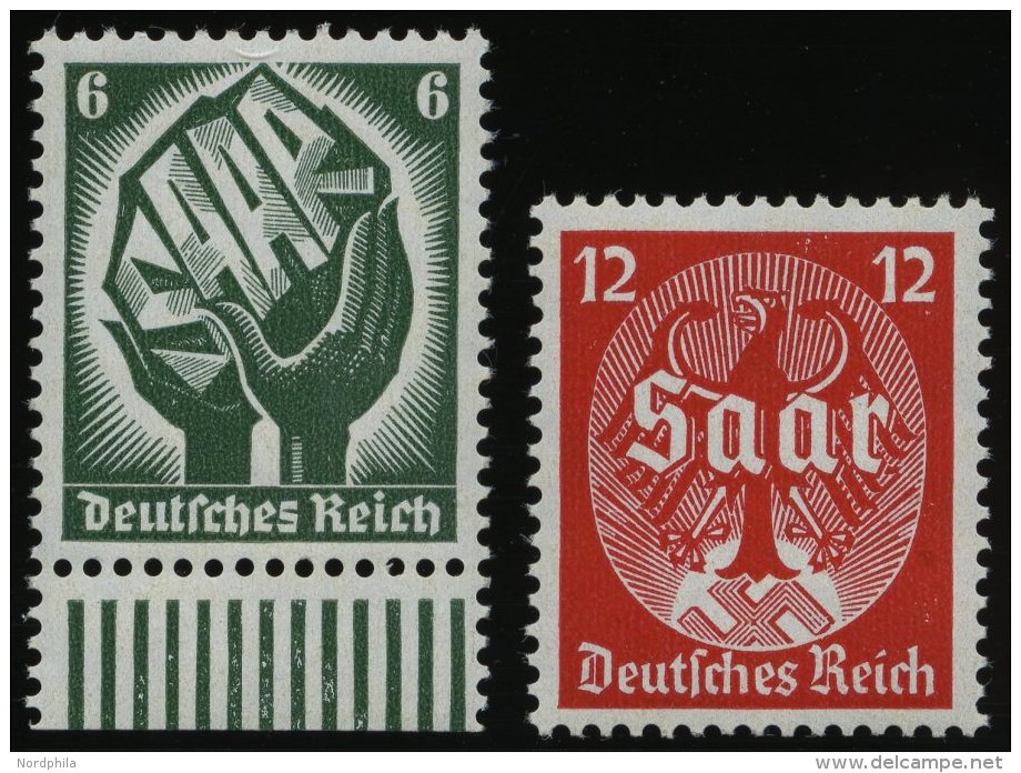 Dt. Reich 544/5 **, 1934, Saarabstimmung, Pracht, Mi. 90.- - Other & Unclassified