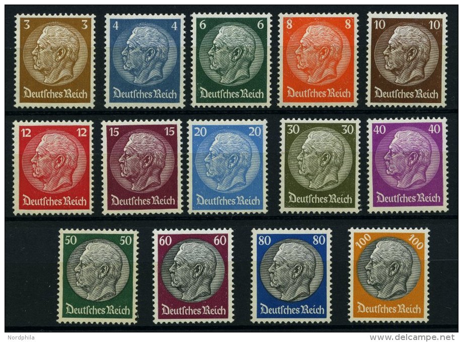 Dt. Reich 482-95 **, 1933, Hindenburg, Wz. 2, Prachtsatz, Mi. 1100.- - Used Stamps