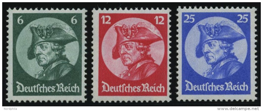 Dt. Reich 479-81 **, 1933, Friedrich Der Gro&szlig;e, Prachtsatz, Mi. 320.- - Other & Unclassified