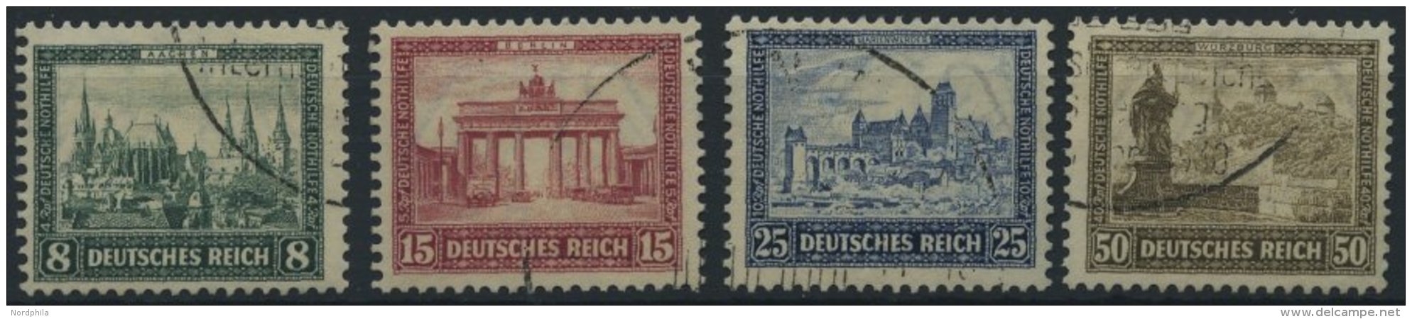 Dt. Reich 446-49 O, 1930, Einzelmarken Aus Block IPOSTA, Satz Feinst/Pracht, Mi. 560.- - Used Stamps