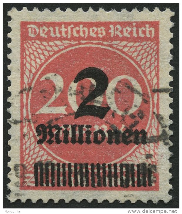 Dt. Reich 309APaY O, 1923, 2 Mio. Auf 200 M. Mattkarminrot, Wz. Liegend, Pracht, Gepr. Dr. Oechsner, Mi. 450.- - Used Stamps