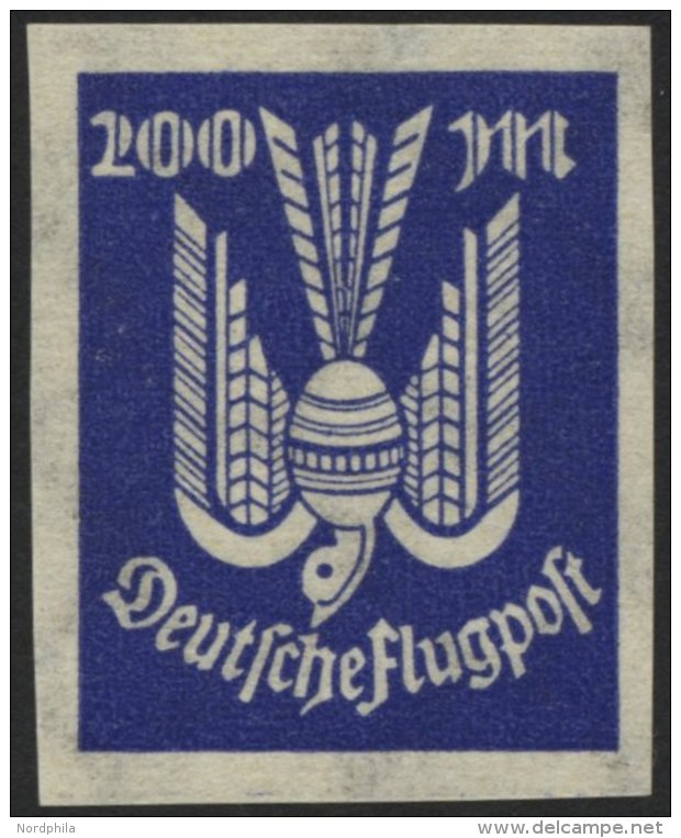 Dt. Reich 267U **, 1923, 200 M. Holztaube, Ungez&auml;hnt, Pracht, Mi. 200.- - Used Stamps