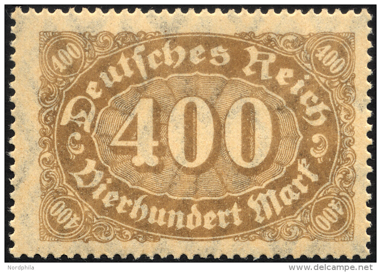 Dt. Reich 222b **, 1922, 400 M. R&ouml;tlichbraun, Pracht, Gepr. Dr. Oechsner, Mi. 65.- - Used Stamps