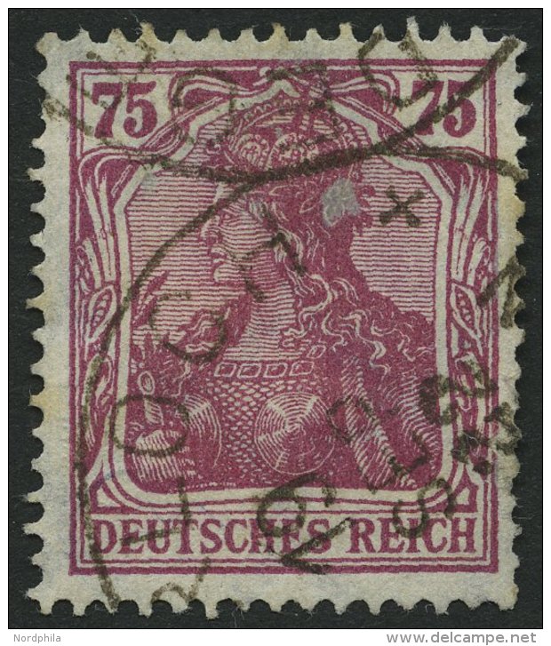 Dt. Reich 197b O, 1922, 75 Pf. Rosalila, Feinst (kleine Zahnm&auml;ngel), Gepr. Winkler, Mi. 180.- - Used Stamps