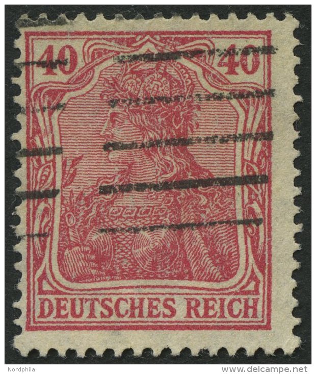 Dt. Reich 145bII O, 1920, 40 Pf. Rot (por&ouml;ser Druck), Strichstempel, Pracht, Gepr. Dr. Hochst&auml;dter, Mi. 200.- - Used Stamps