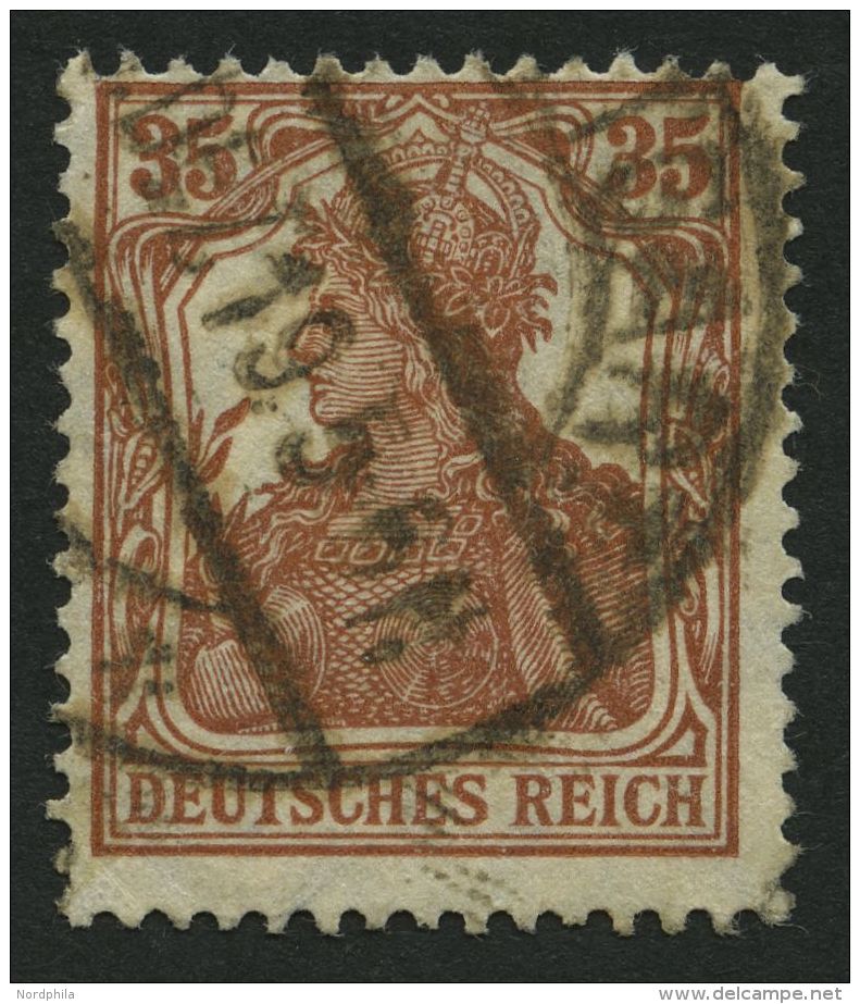 Dt. Reich 103c O, 1918, 35 Pf. Zimtfarben, Normale Z&auml;hnung, Pracht, Gepr. Winkler, Mi. 130.- - Other & Unclassified