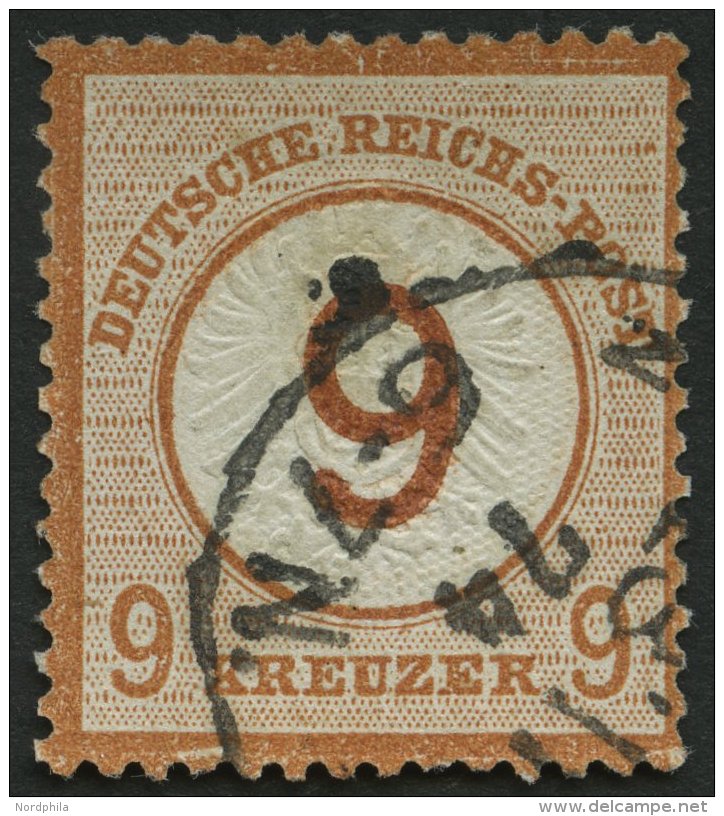 Dt. Reich 30 O, 1874, 9 Auf 9 Kr. Braunorange, Normale Z&auml;hnung, Pracht, Mi. 600.- - Used Stamps