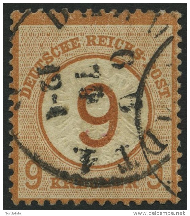 Dt. Reich 30 O, 1874, 9 Auf 9 Kr. Braunorange, Pracht, Gepr. Pfenninger, Mi. 600.- - Used Stamps