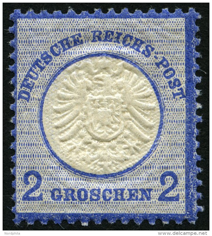 Dt. Reich 20 **, 1872, 2 Gr. Ultramarin, Postfrisch, Pracht, Mi. 100.- - Used Stamps