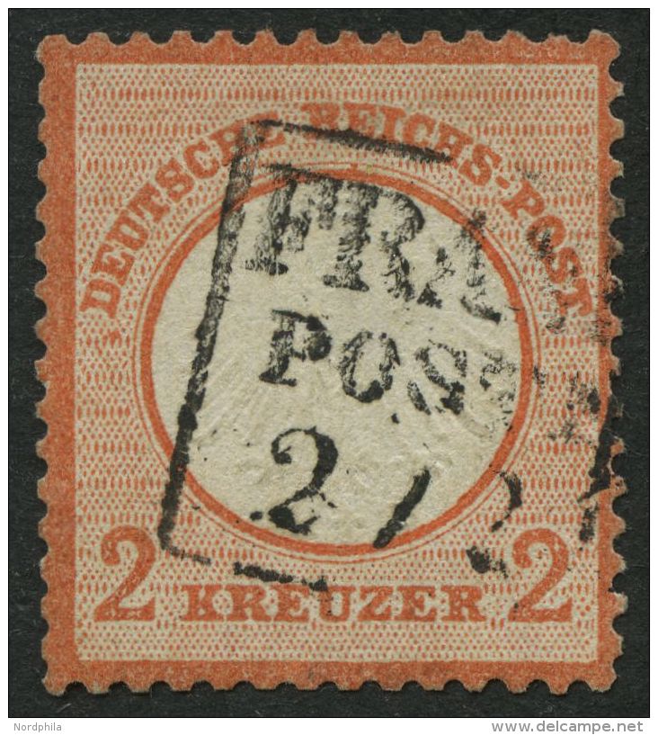 Dt. Reich 8 O, 1872, 2 Kr. R&ouml;tlichorange, Pracht, Fotobefund BP Basel, Mi. 400.- - Other & Unclassified