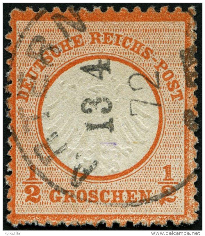 Dt. Reich 3 O, 1872, 1/2 Gr. Ziegelrot, Rauhe Z&auml;hnung, K1 ARTERN, Pracht, Mi. (55.-) - Used Stamps