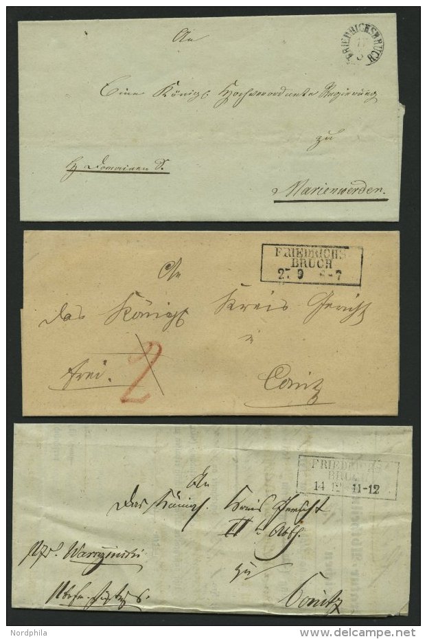 PREUSSEN FRIEDRICHSBRUCH, 4 Verschiedene Belege Bis 1861, Meist Pracht - Other & Unclassified
