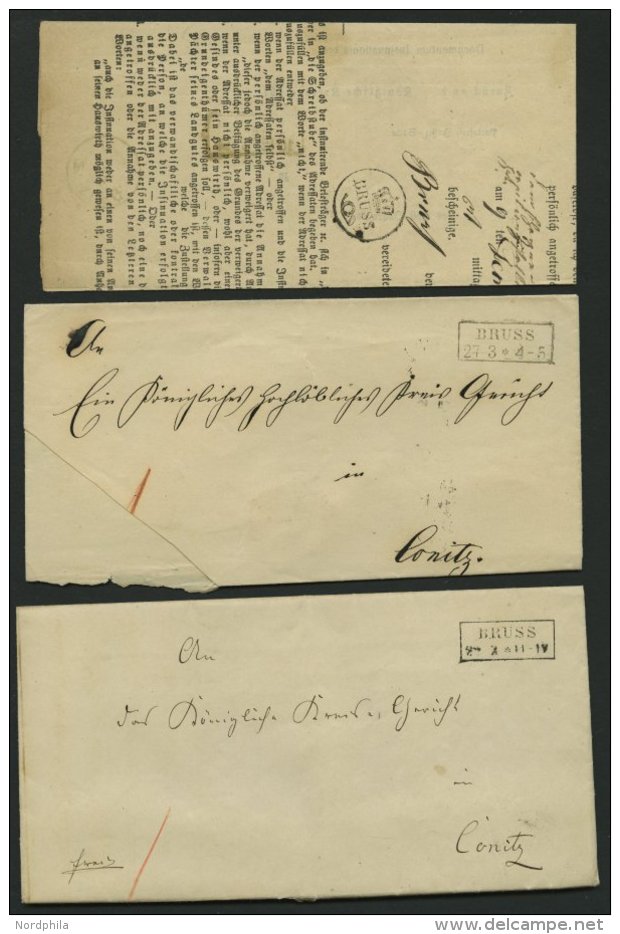 PREUSSEN BRUSS, 5 Belege Von 1864-73, Dabei Krone-Posthornstempel, Meist Pracht - Other & Unclassified